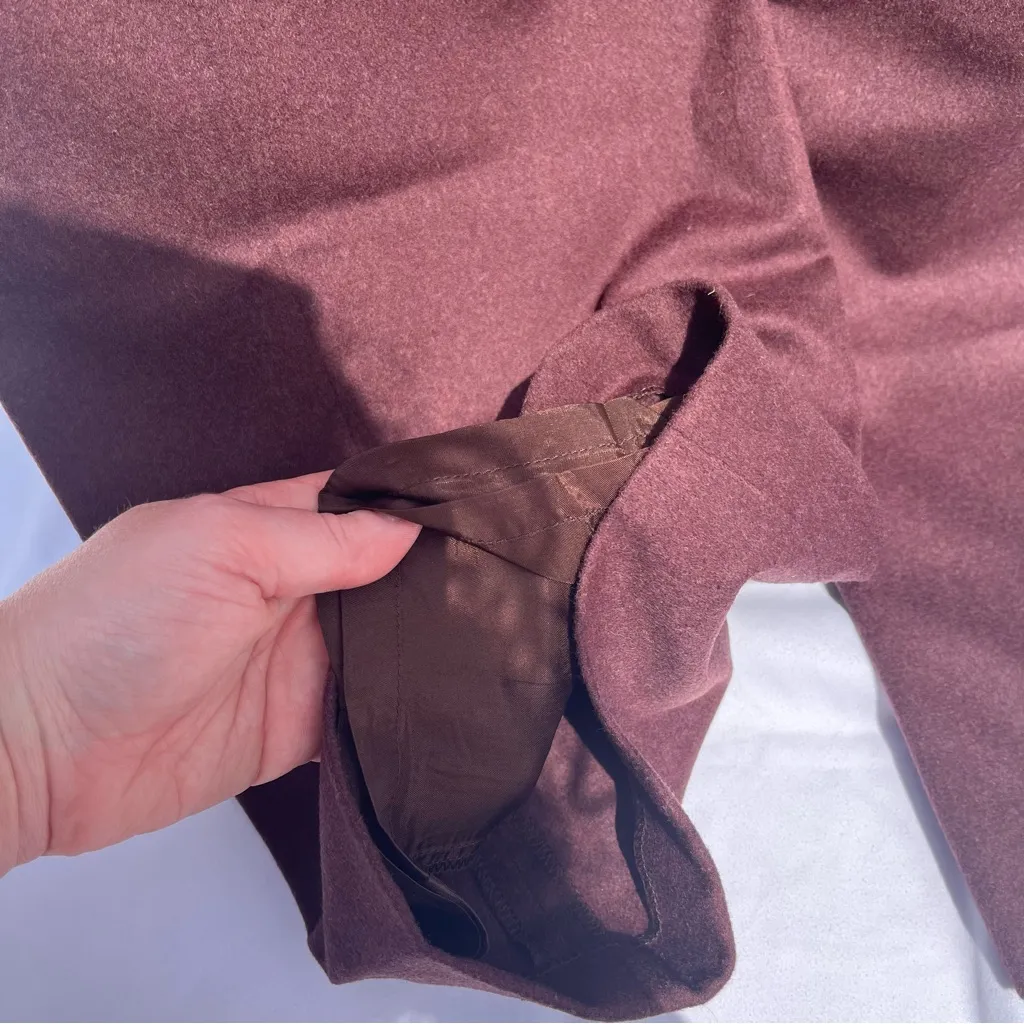 Vintage Y2K Banana Republic Women’s Dark Brown Wool Fully Lined Pants Size 8 - Image 7