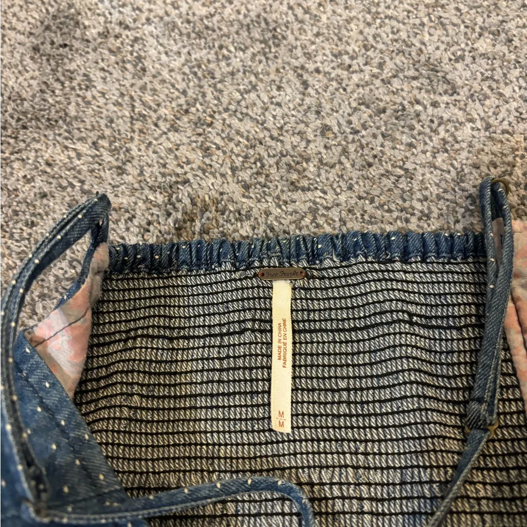 Free People Denim Polka Dot Dress - Image 2