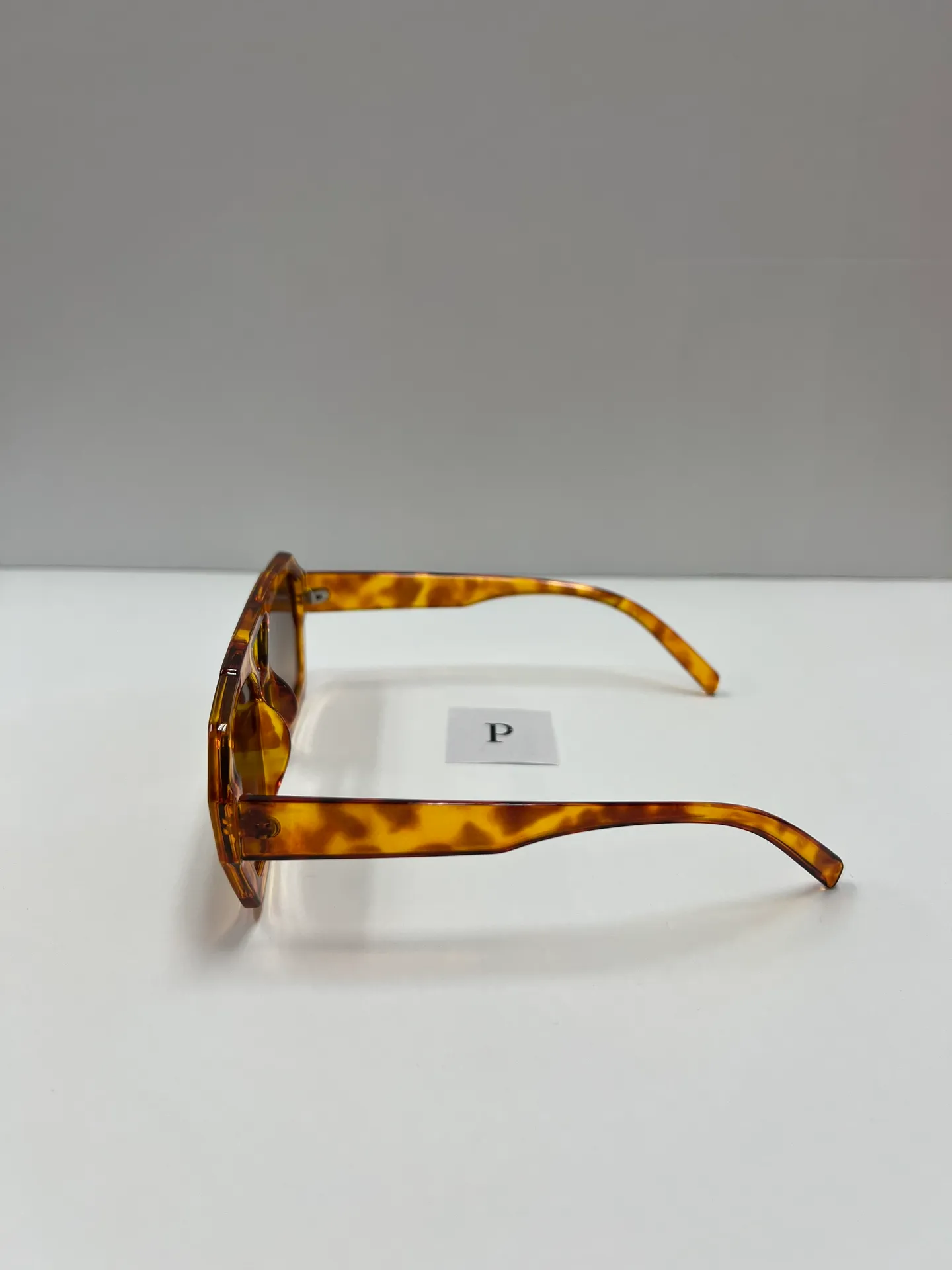 Brown Orange Leopard Aviator Sunglasses - Image 3