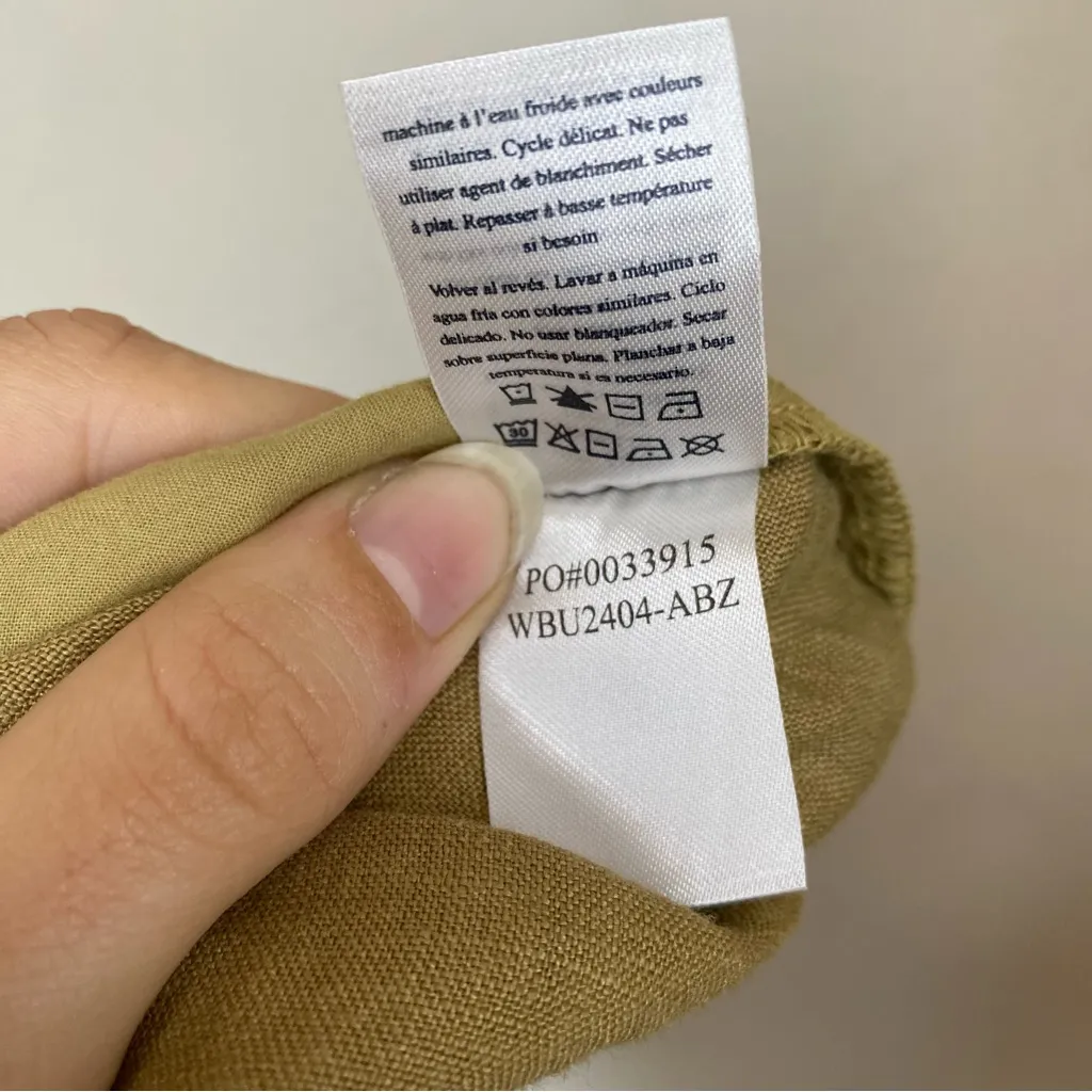 FAHERTY Laguna Linen Tie-Waist Shorts 3” Antique Bronze Tan Sz Small - Image 13