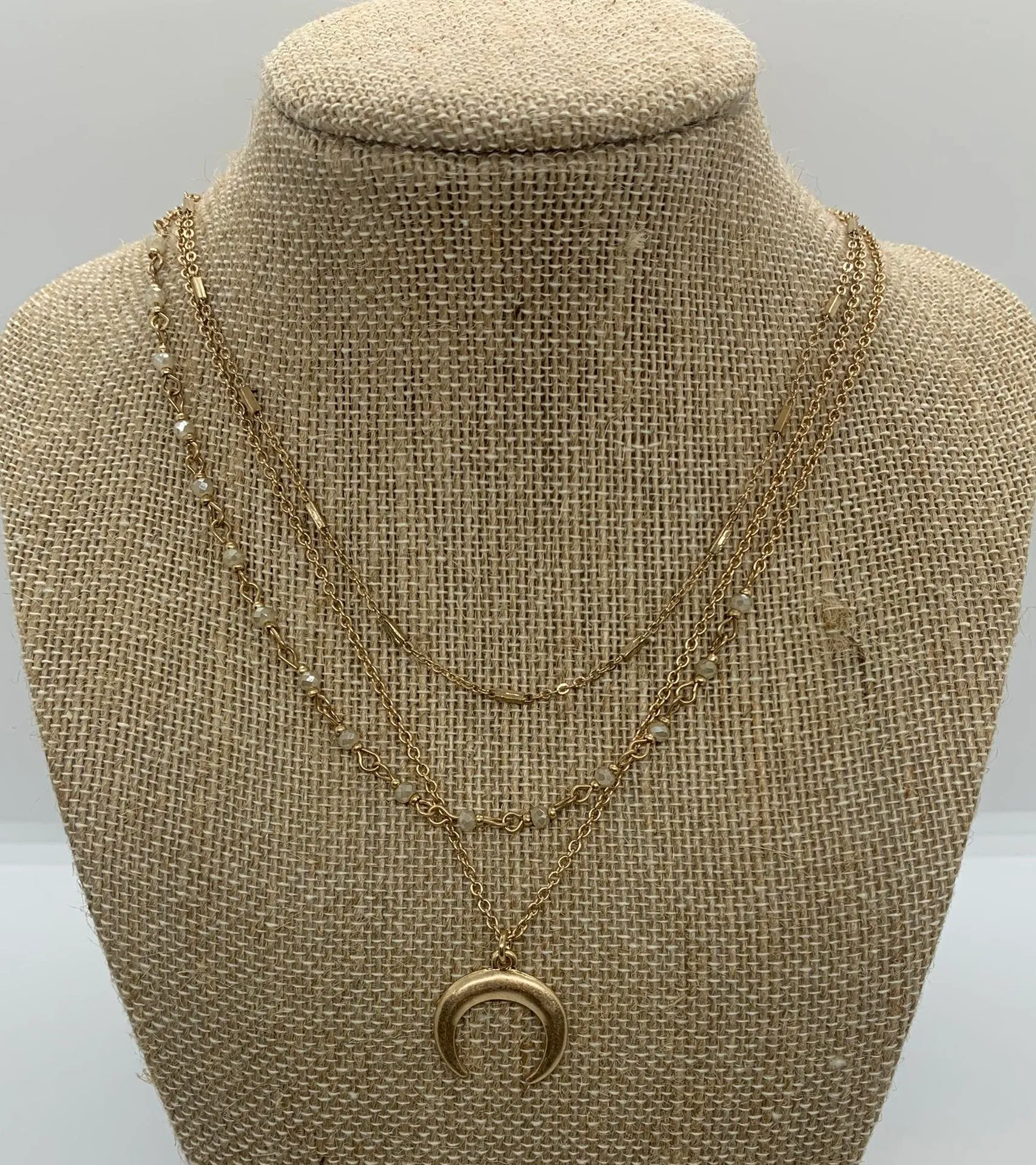 11th Statement Crescent Layered Necklace - Image 3