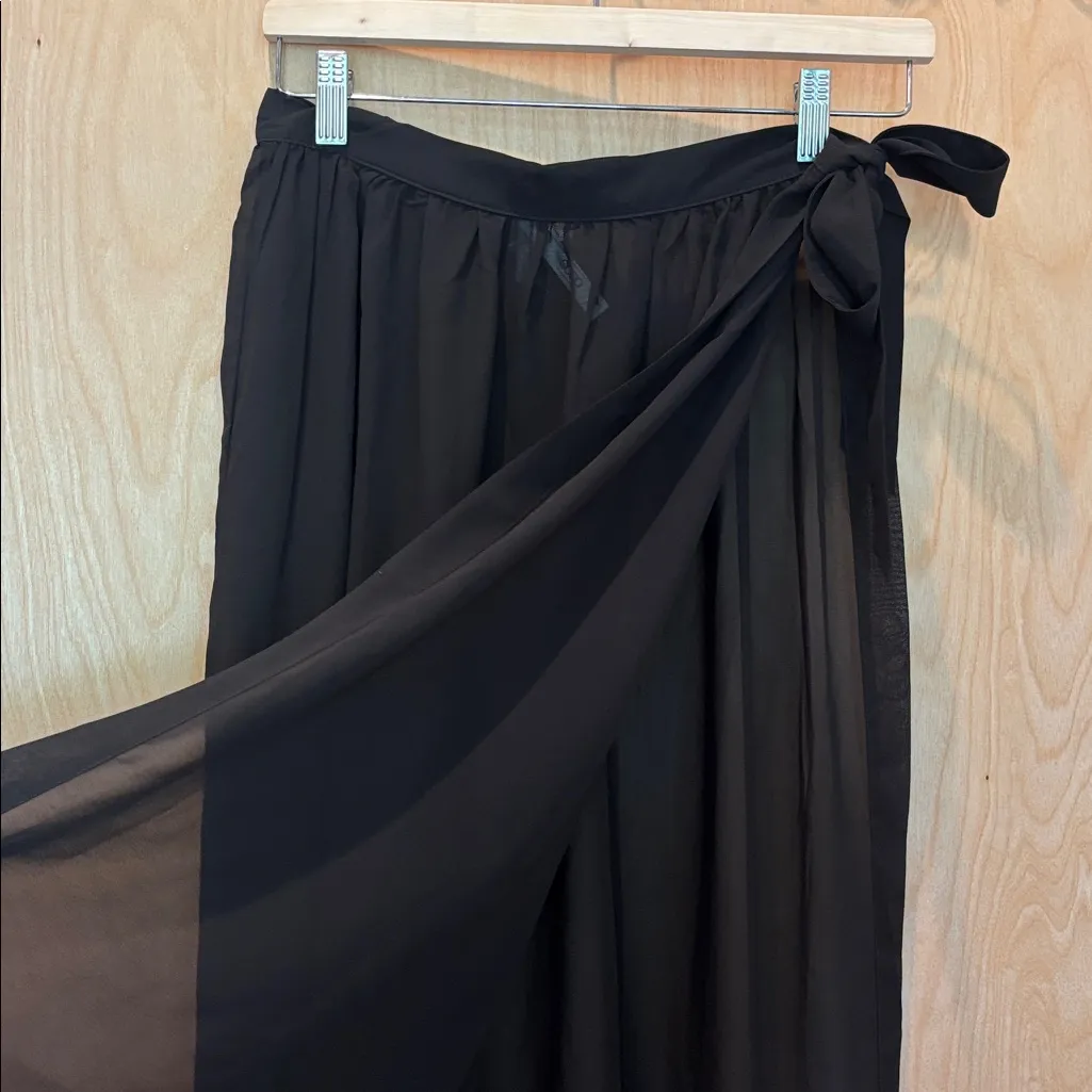 ASOS Swim Sarong Black Sheer Wrap Skirt NWT Size 6 - Image 4