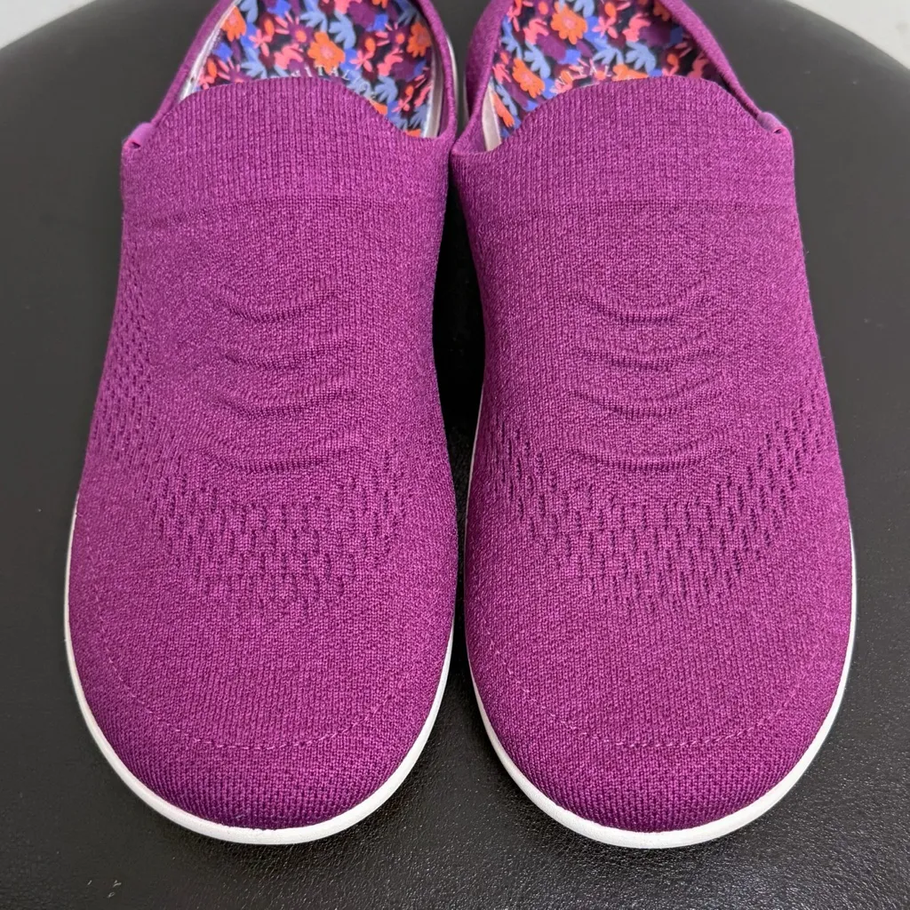 Revitalign Deep Orchid Purple Stella Knit Fabric Slide Slip On Mules Shoes 9.5 B - Image 6