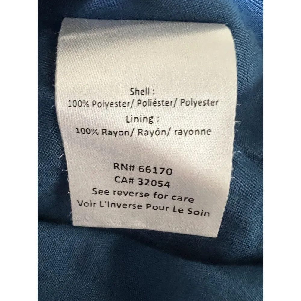 Anthropologie Varun Bahl Hydrangea Floral Dress Blue  Applique Embroidery Sz 0 - Image 9