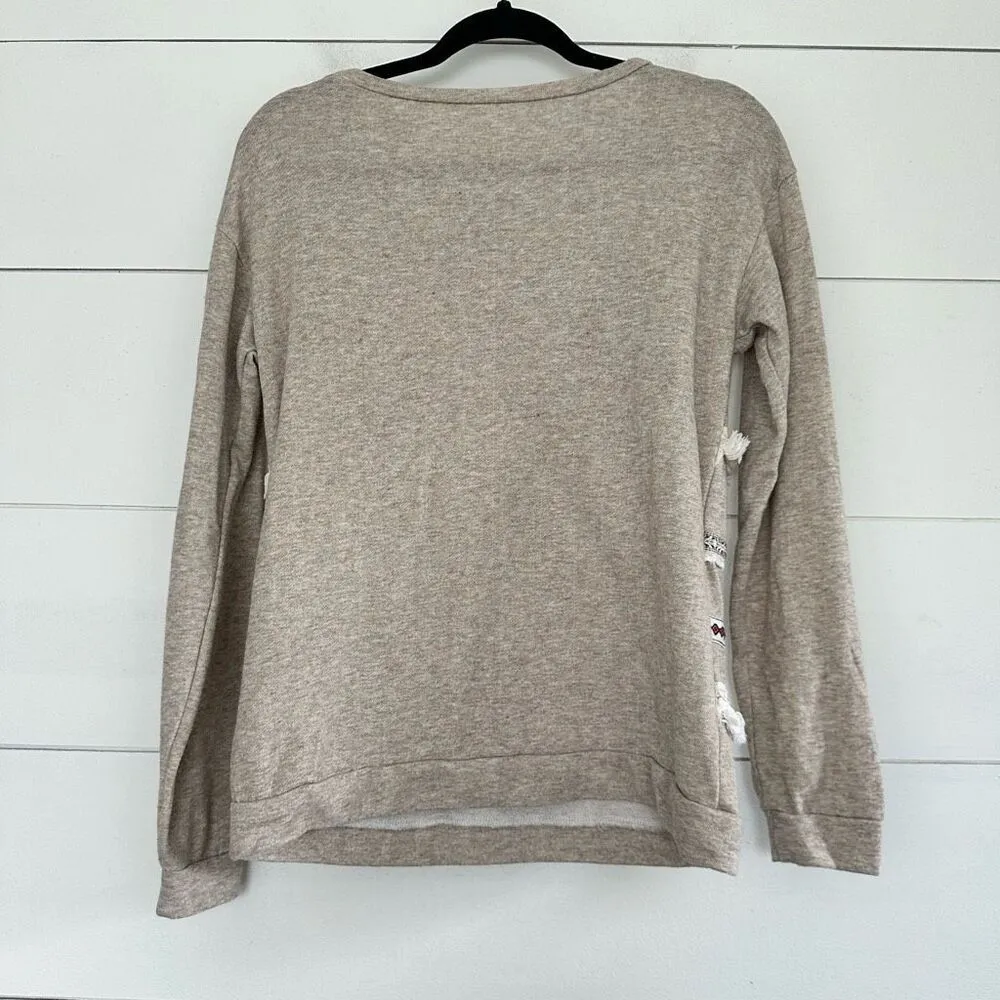 Entro Women’s Small Tassel Boho Sweatshirt - Image 4