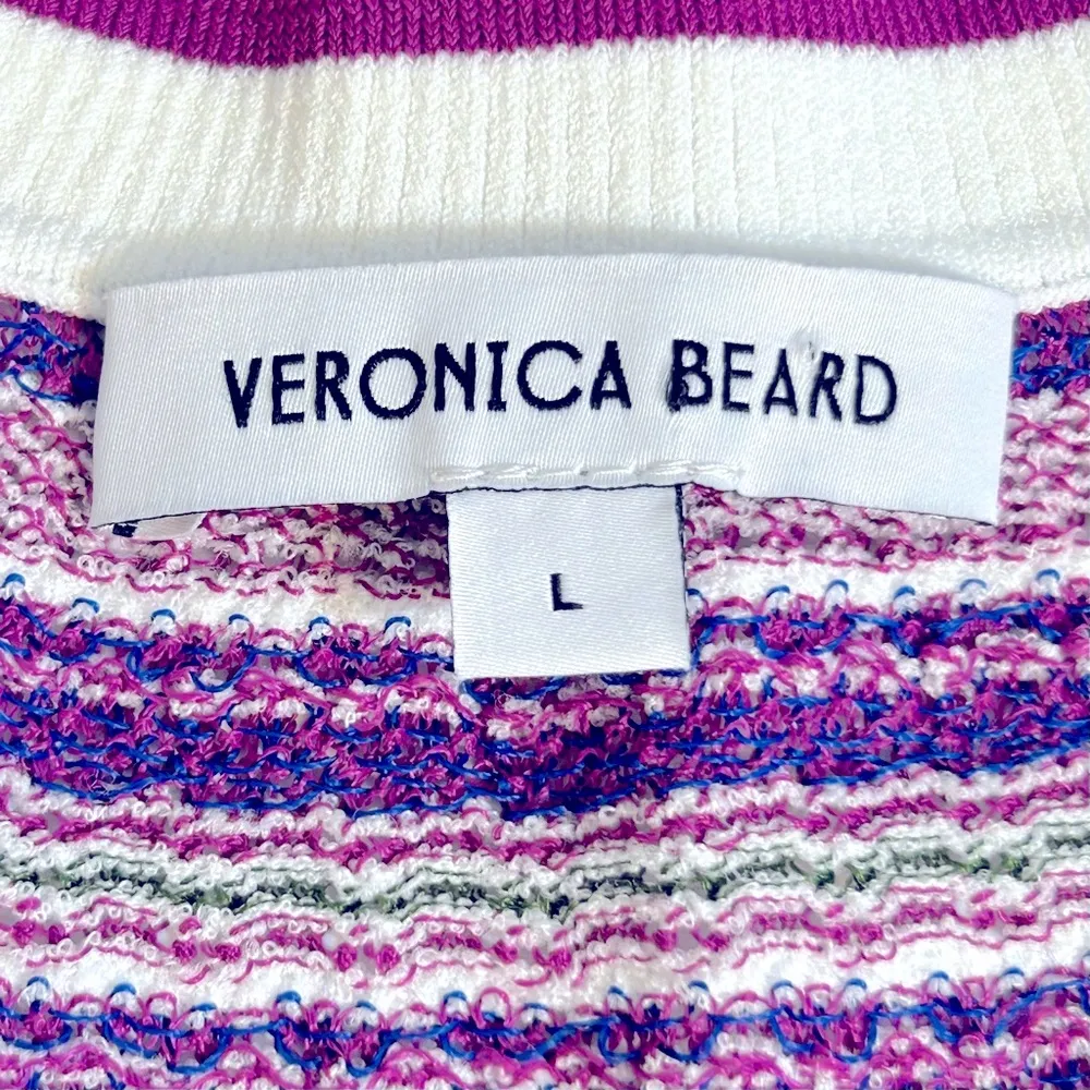 Veronica Beard Varia Mixed Stripe Cardigan Size L - Image 11