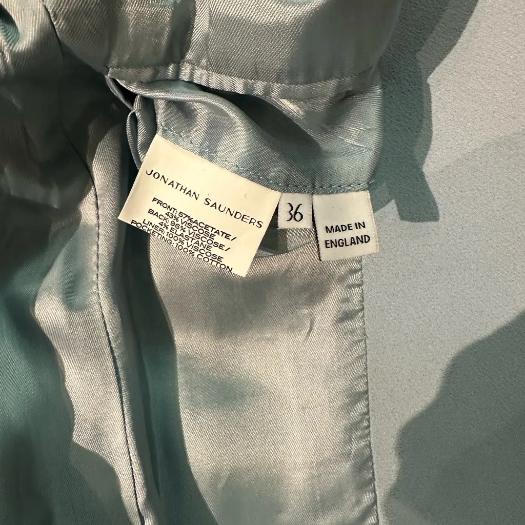 Jonathan Saunders baby blue blazer sz 36‎ - Image 4
