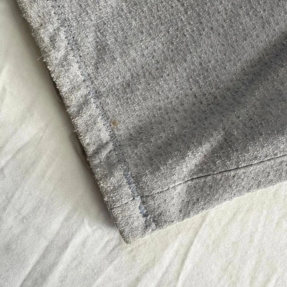 Boston Harbour Lined Blue Gray Button Front Genuine Leather Jacket Sz M Indie Size M - Image 3