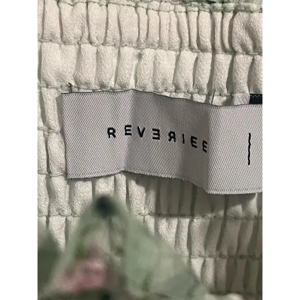 Reveriee Maxi Dress Women's Size XL Green Floral Tiered Short Sleeve Casual NWT - Image 7