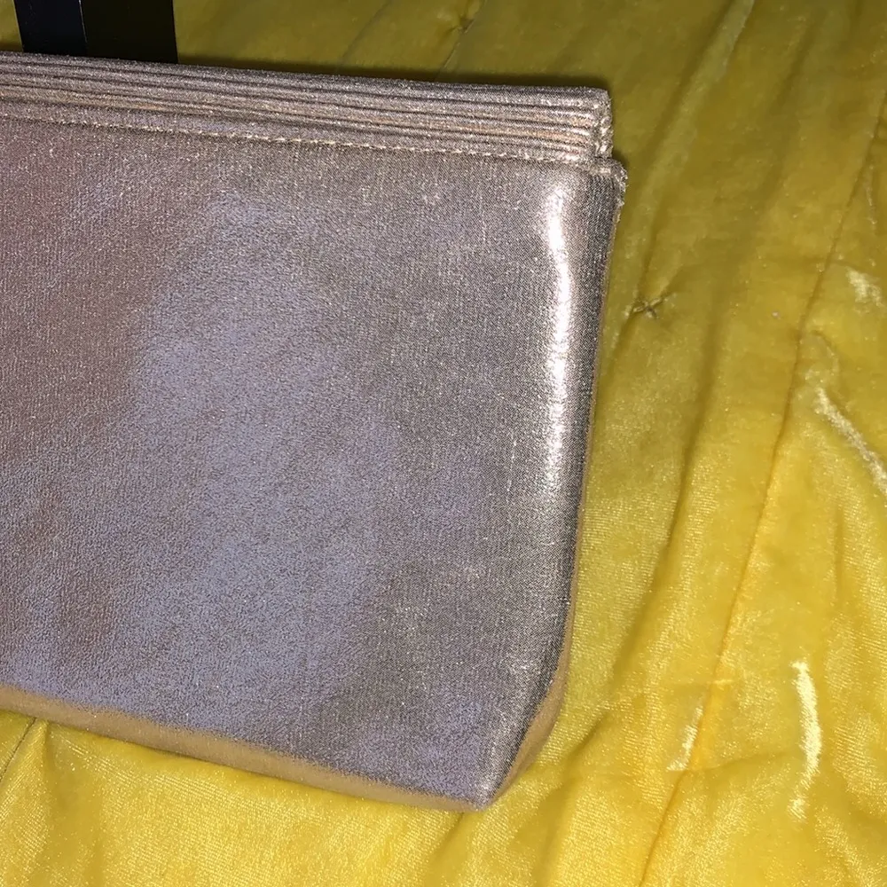 Vintage Rose Gold Clutch/ Crossbody with Gold Tone Rope Chain - Image 13