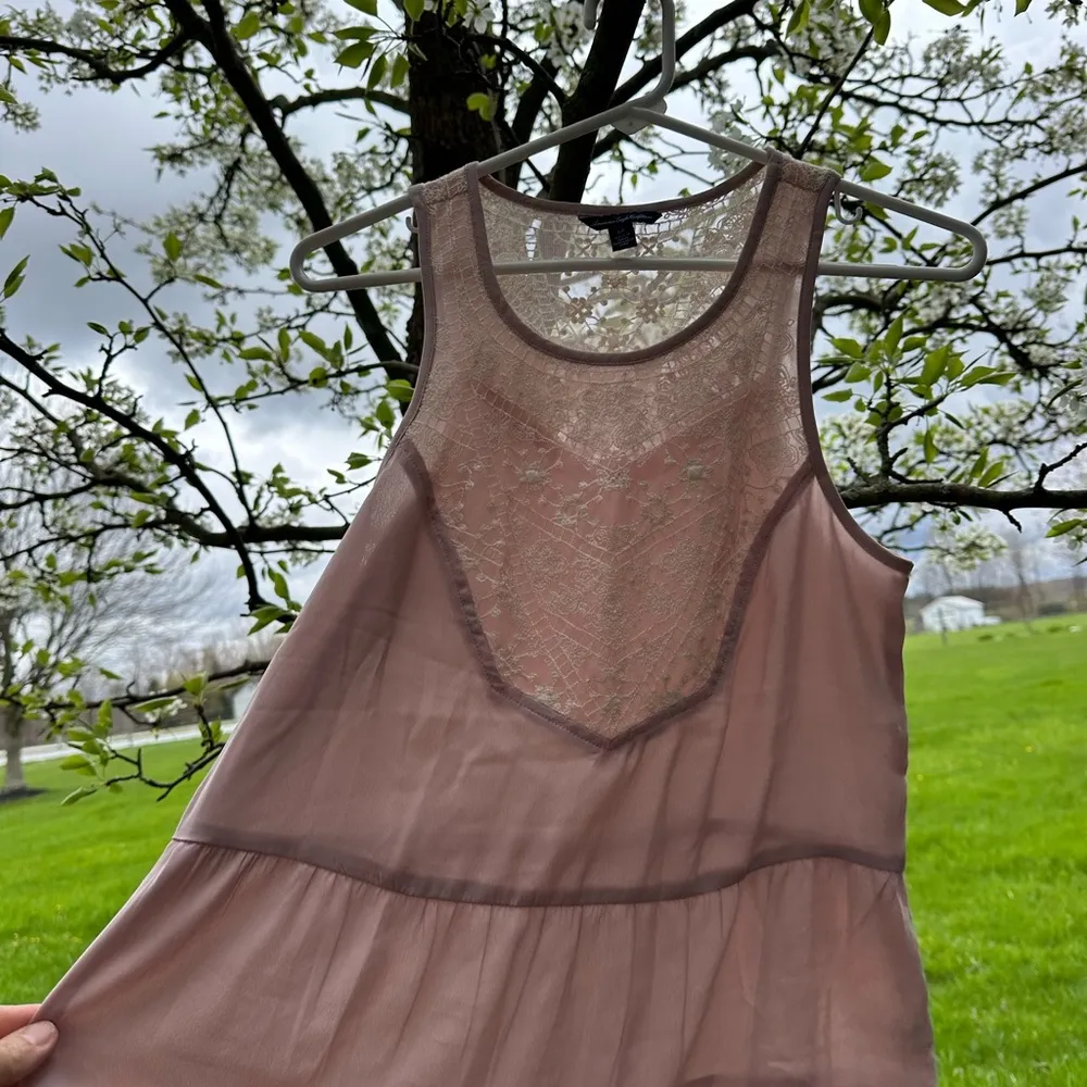 blush pink blouse with lace detail - Image 2