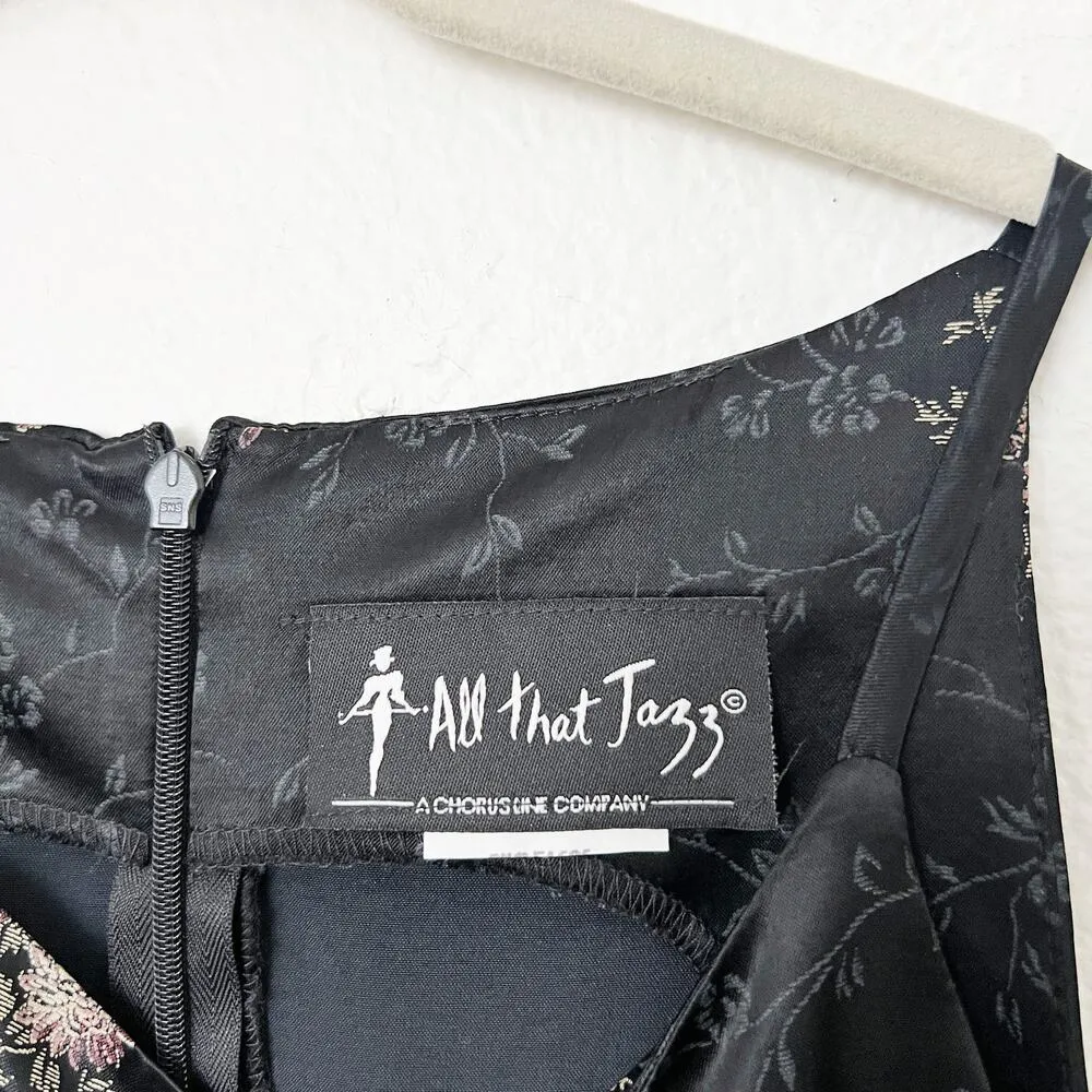 [Vintage] All That Jazz 90s Y2K Floral Satin High Neck Halter Blouse Sz Small S - Image 7