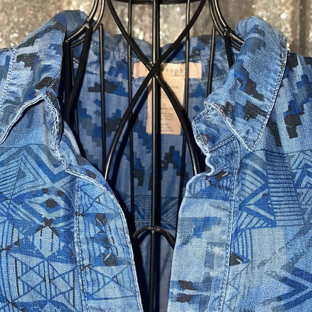Philosophy L denim abstract dress - Image 7