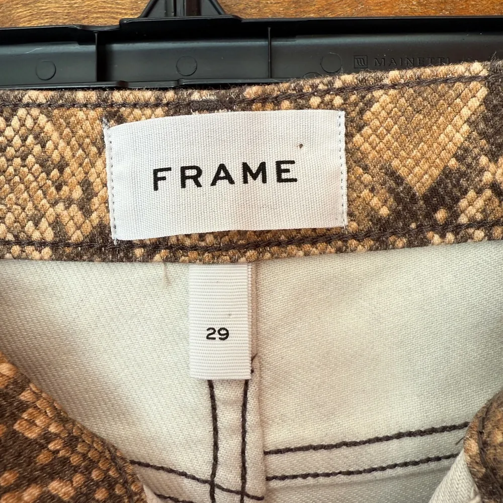 Frame Snakeskin PythonDesign LeHigh Skinny Crop HiRise Fit Jean Pant Size 29 NWT - Image 2