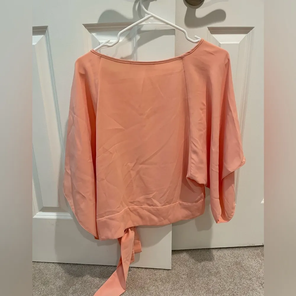 Amanda Uprichard Peach Shirt with Bow - Image 5