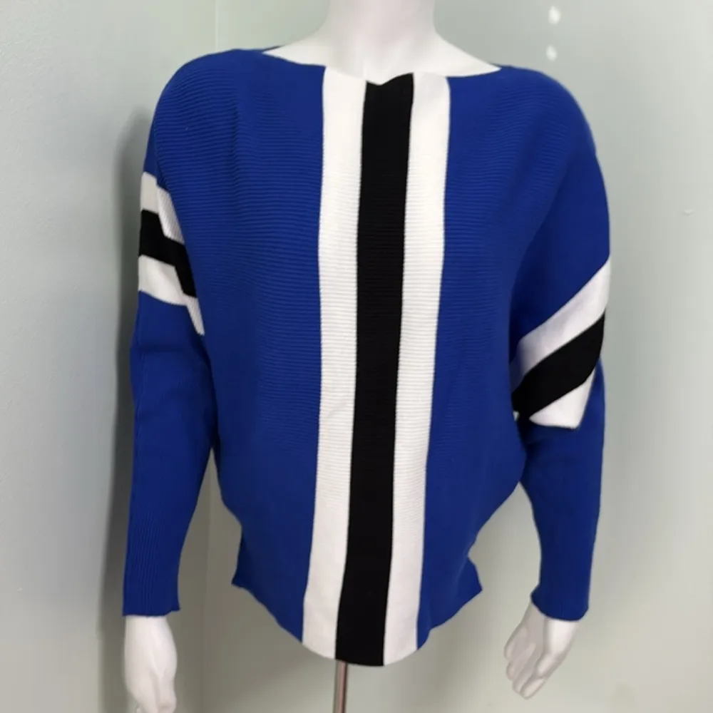 Off the shoulder batwing boat neck knit sweater - Image 5