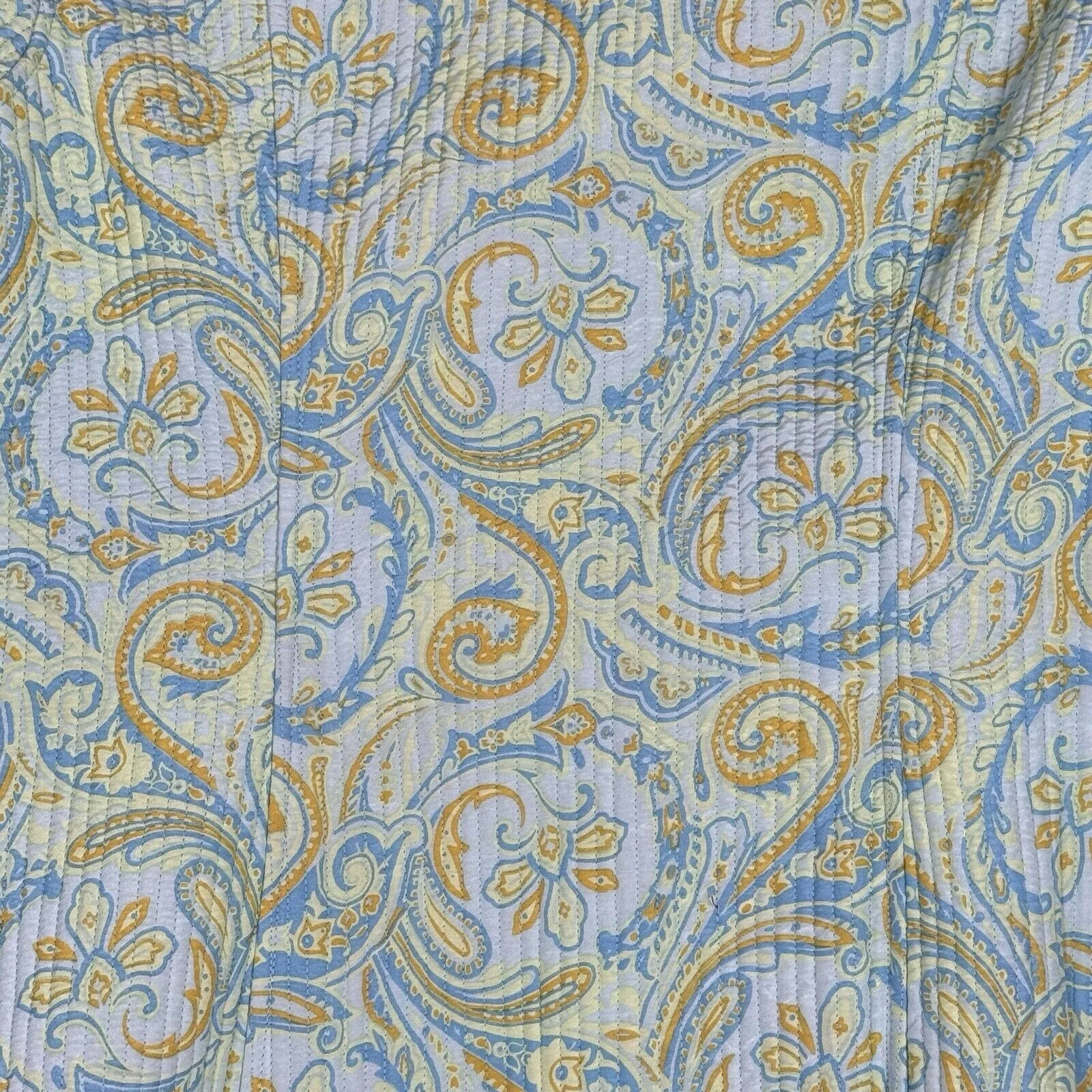 J. McLaughlin Jacket Women Small Green Orange Floral Quilted Boho Granny Grandma - Image 10