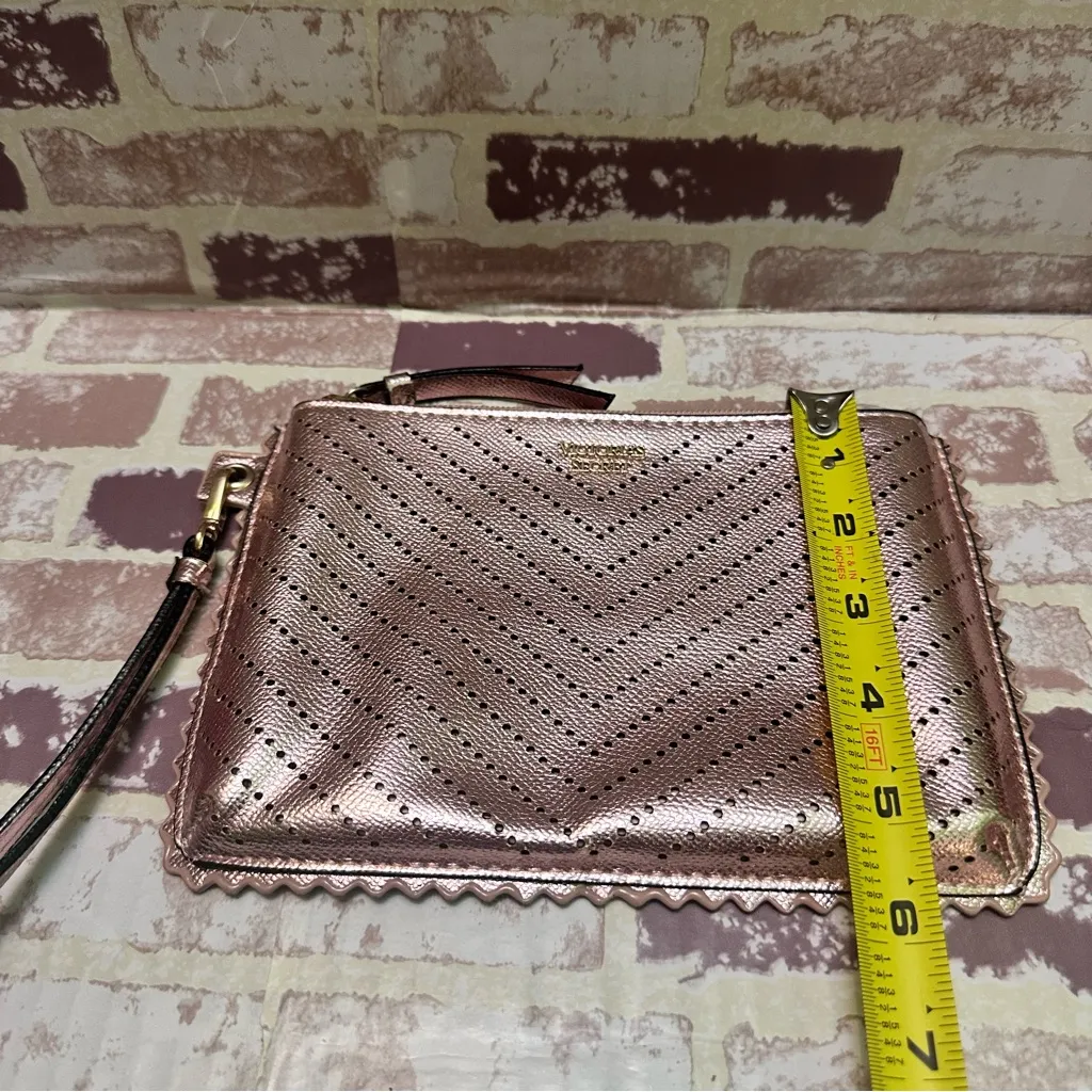 Victorias Secret Stylish Rose Gold Wristlet Clutch - Image 6