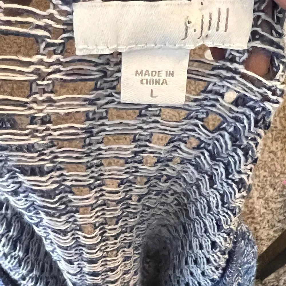 J. Jill Linen Blend‎ Sweater Blue Size L - Image 7