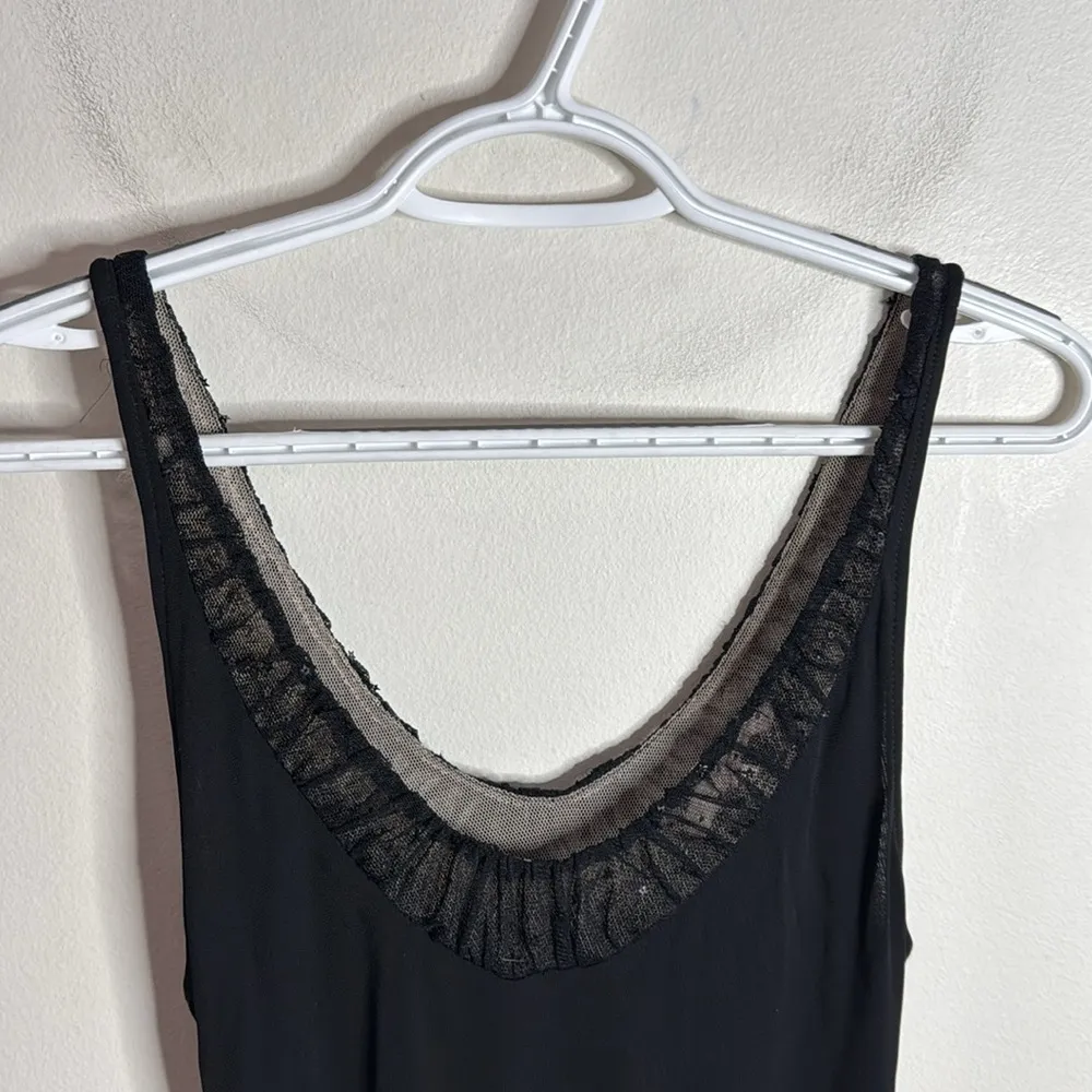 Rebecca Taylor black Maxi Dress Scoop neck Sleeveless sequin Star detail size 6 - Image 4