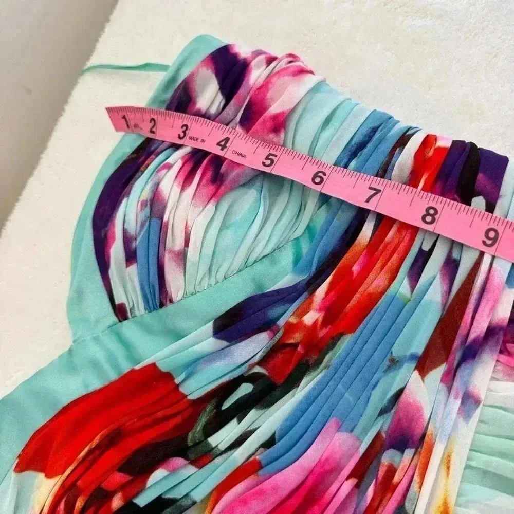 Jane Norman peach Strapless dress size Blue Size 10 - Image 13