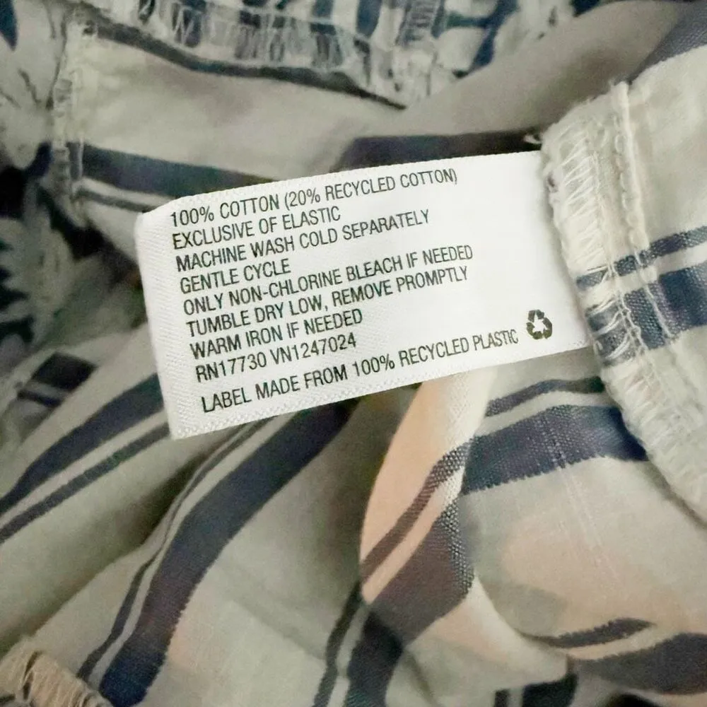 UNIVERSAL THREAD | Tiered Cotton Blue Patchwork Sleeveless Boho Maxi Sundress | - Image 7