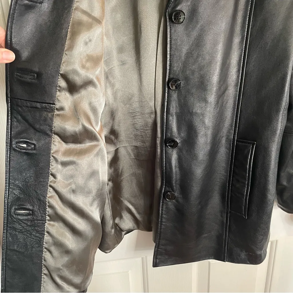 Authentic Reilly Olmes R & O Black Leather Ladies Jacket Size XL vintage y2k - Image 5