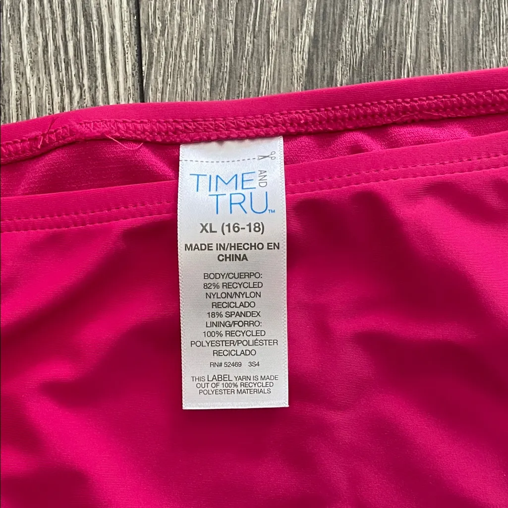 TIME AND TRU Fuchsia Bikini Bottom Size L Pink - Image 2