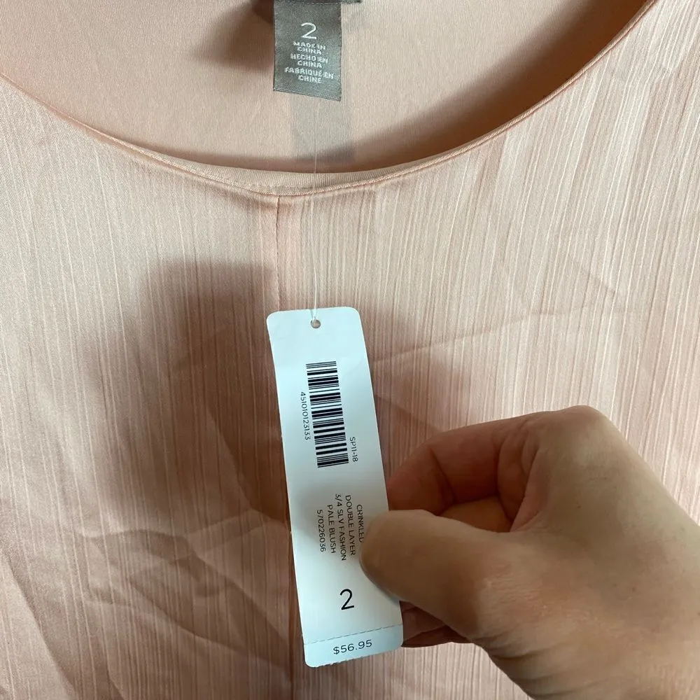Chicos satin balet pink blouse NWT - Image 4