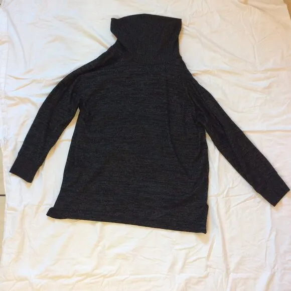 Chico's Zenergy EUC Charcoal Gray Long Sleeve Cowl Neck Sweater -Size 2 (Medium) - Image 2