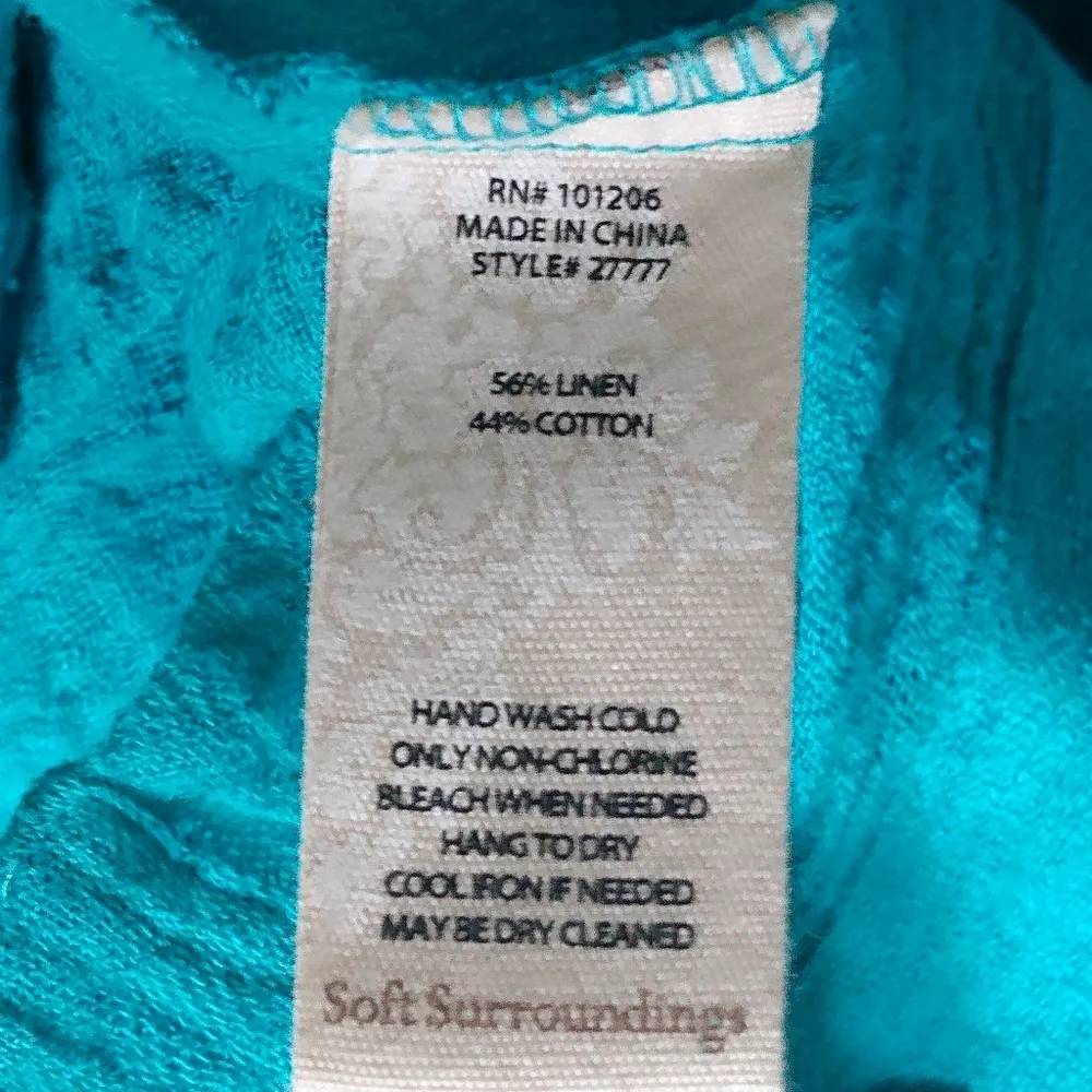 Soft Surroundings S Turquoise Tunic Top - Image 7
