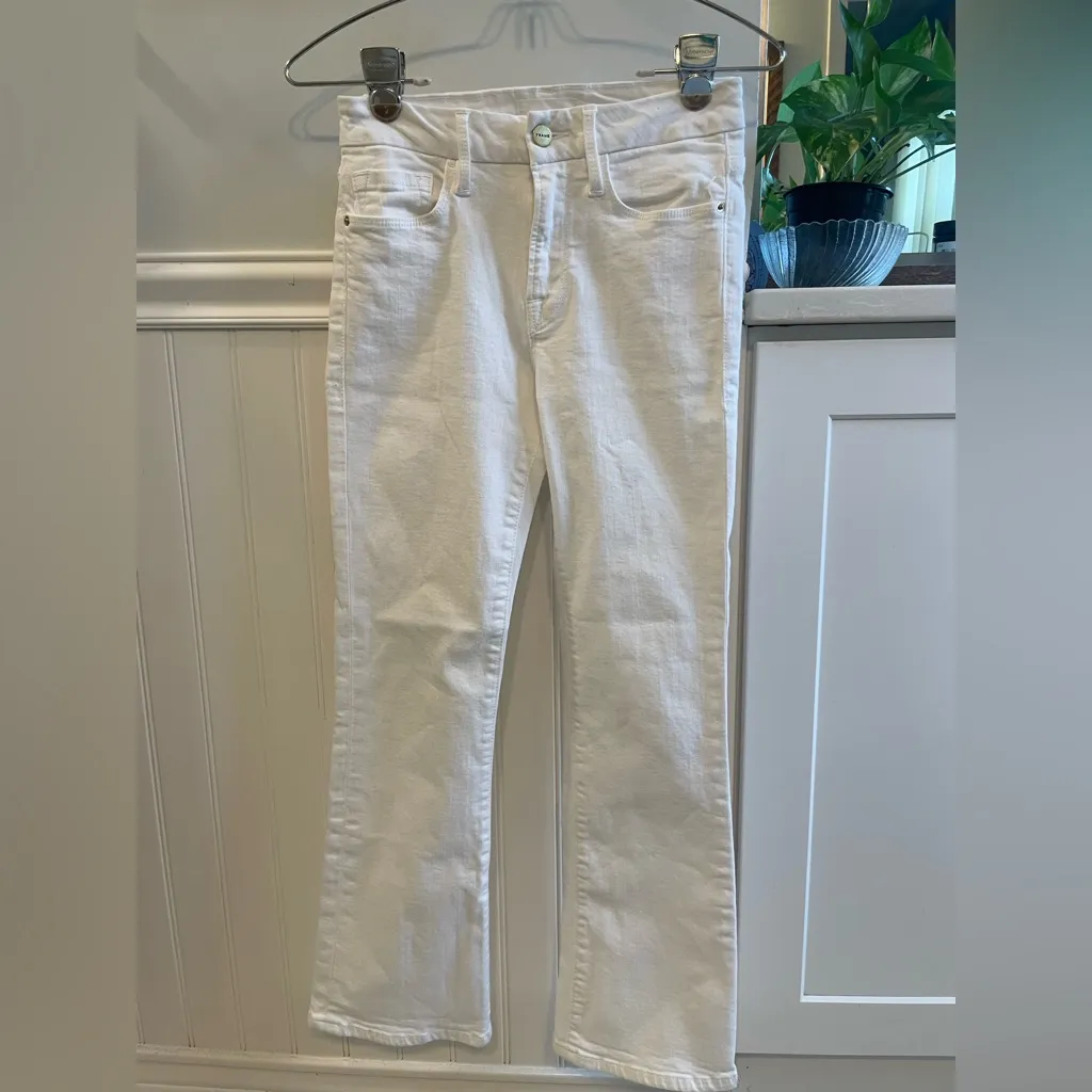Frame Denim White Flare Jeans - Image 4