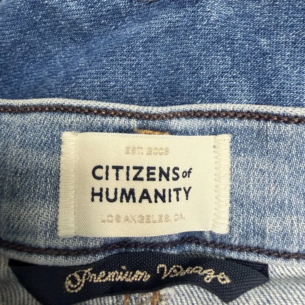 Citizens Of Humanity Isola Light Blue Cropped Flare Jeans - Image 5