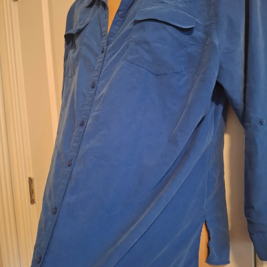 Lane Bryant 18 20 Blue Button-Up Shirt - Image 5