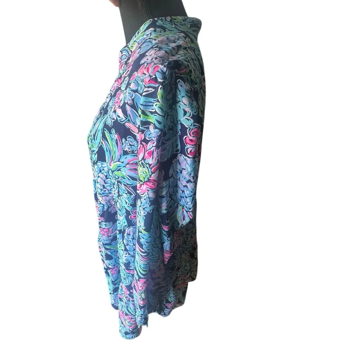 Lilly Pulitzer Winona Stretch Dress High Tide Navy Pineapple Paradise Size XL - Image 5