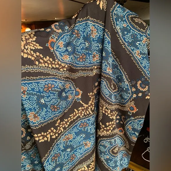 NWT Allen B by Allen Schwartz Womens Brown Blue Dress size‎ Large Strapless - Image 8