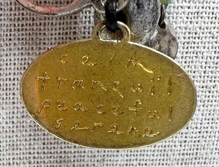 Chico's Black Leather Cord Multi Strand Calm Peace Tranquil Necklace - Image 5