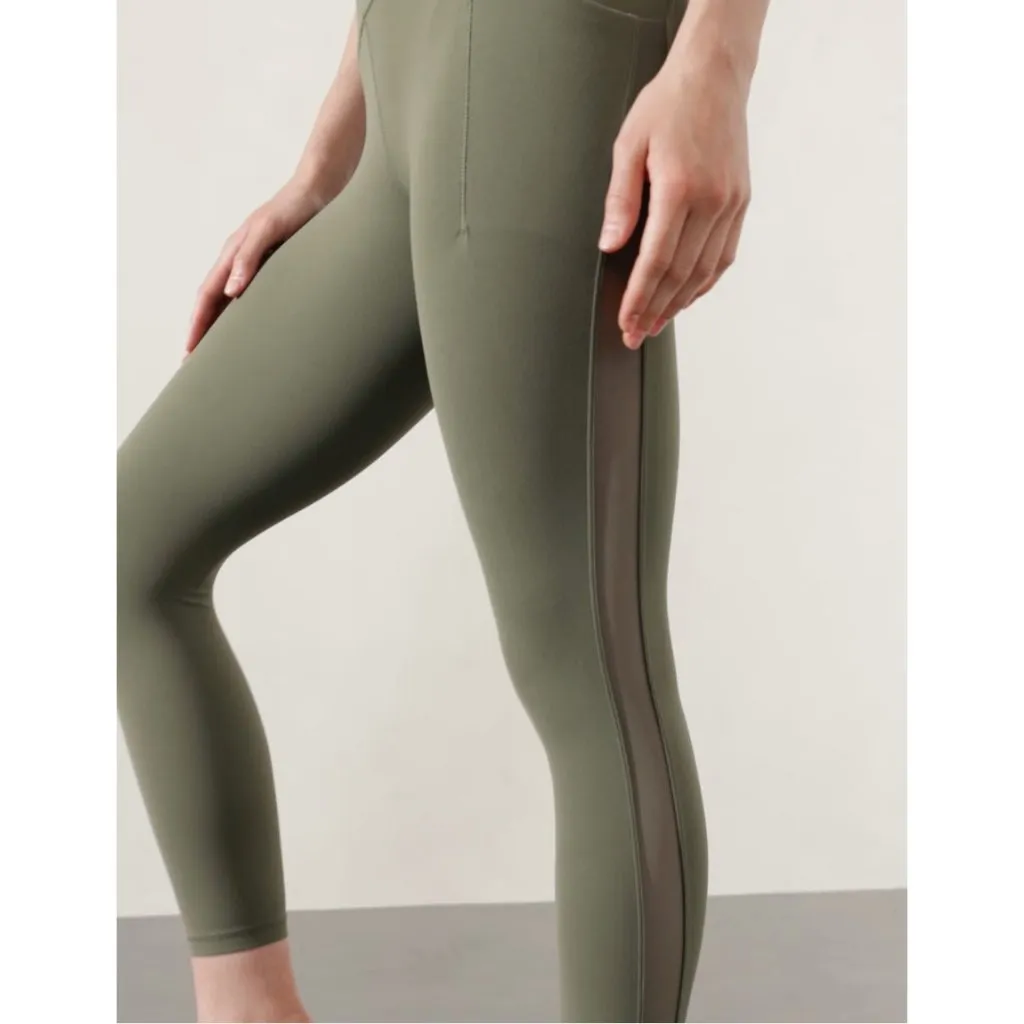 Athleta S Salutation Stash Mesh 7/8 Tight Moss Mesh Small - Image 7
