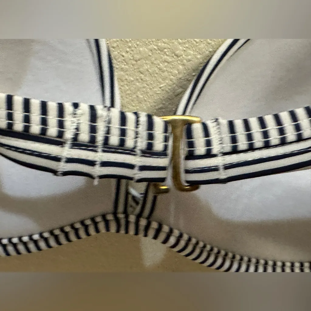 Xhilaration Nautical Navy White Push Up Bikini Top Women's Sz Small - Image 6
