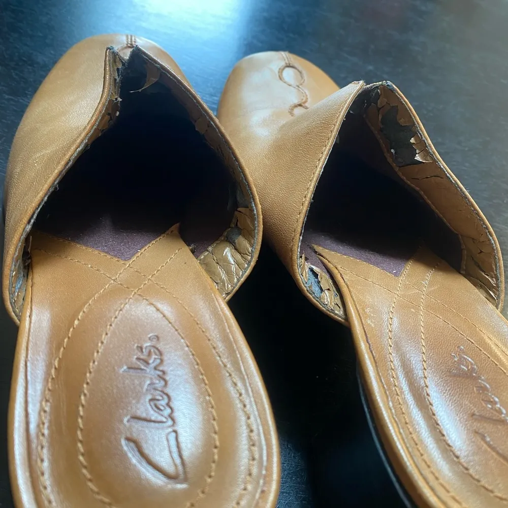 vintage leather heeled clogs - Image 7