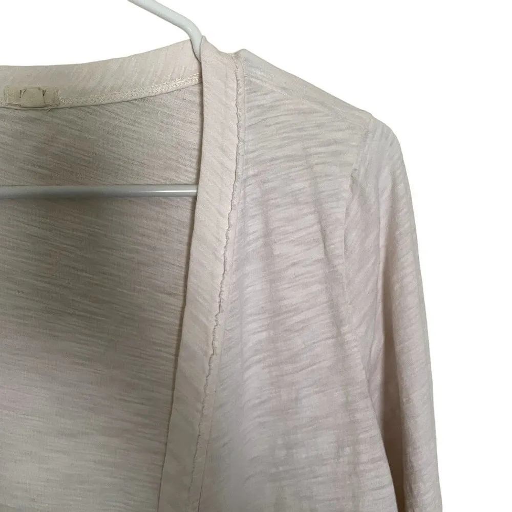 J.Crew white cardigan lightweight pockets buttons comfortable cotton medium - Image 2