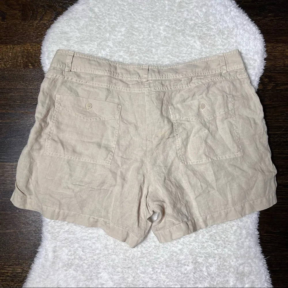 Tommy Bahama 100% Linen Khaki Cargo Shorts - Image 6