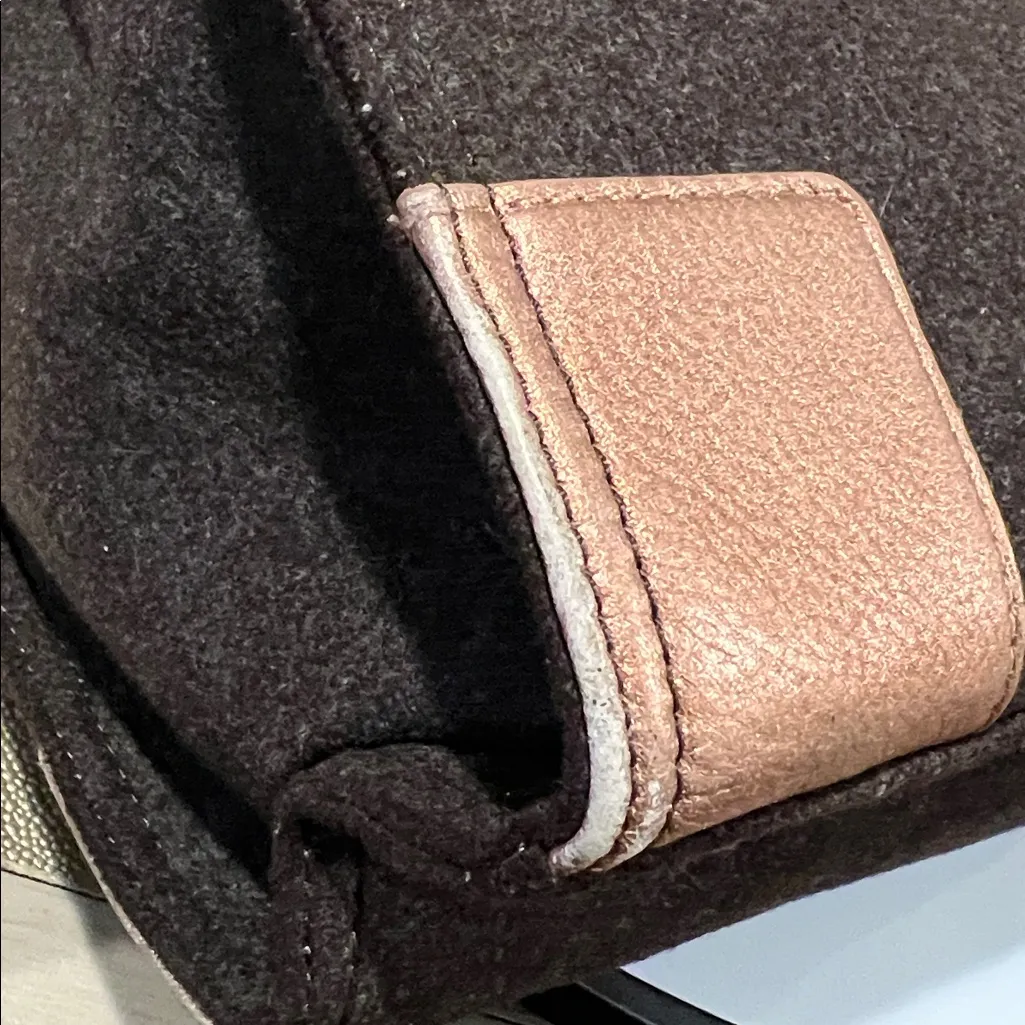 Tory Burch Gray Wool & Rose Gold Tote - needs painting - Image 12