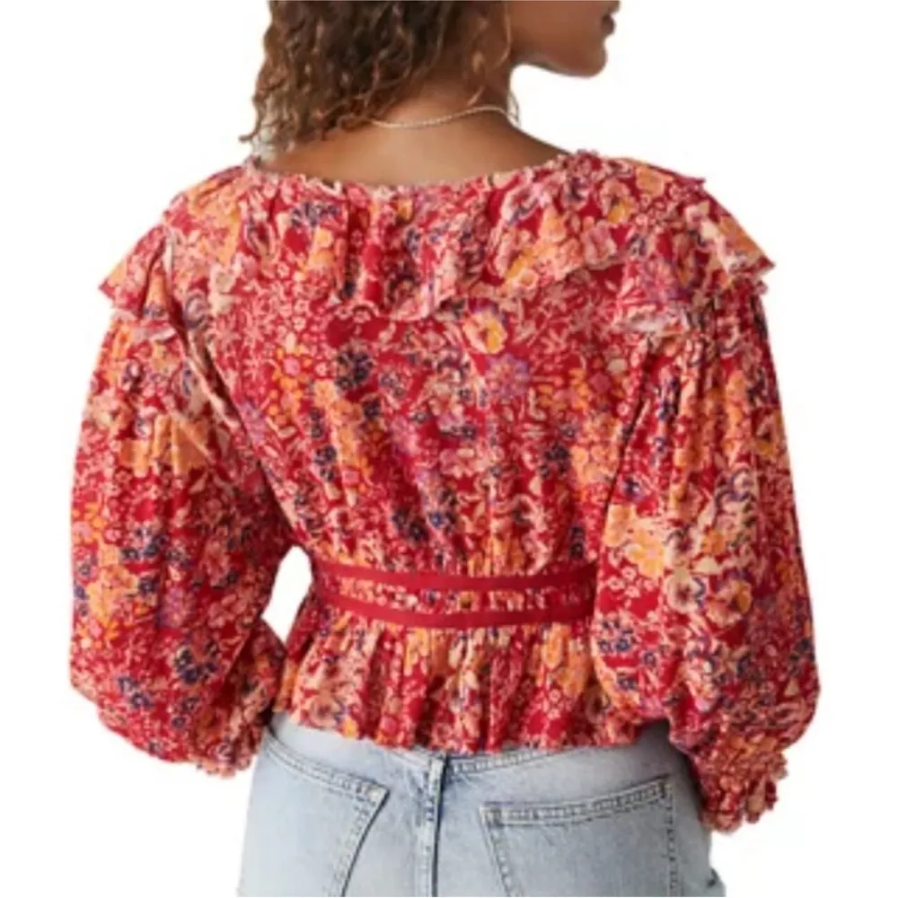 Free People Rudi Ruffle Peplum Crop Top - Image 3