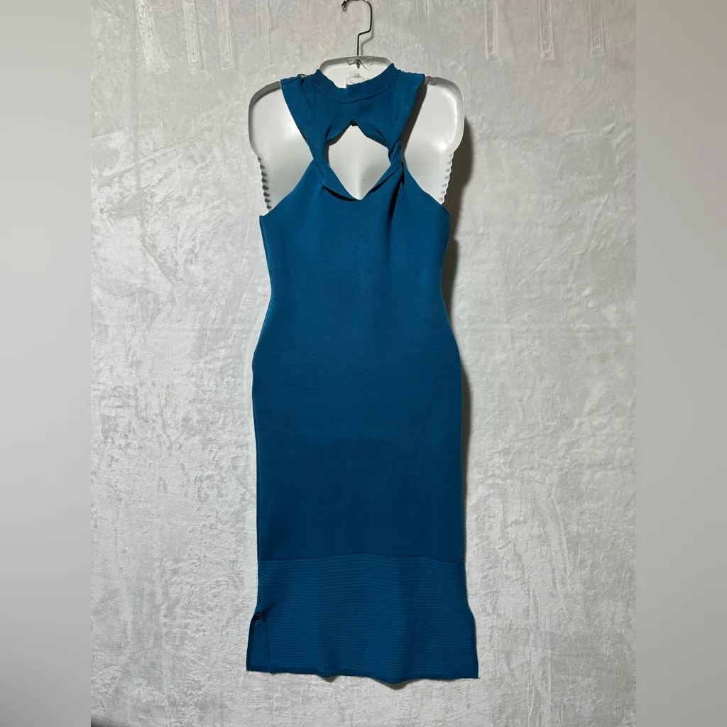 Adrienne Landau Onyx Jeweled Neck Sunstone sleeveless knit dress size Small - Image 7