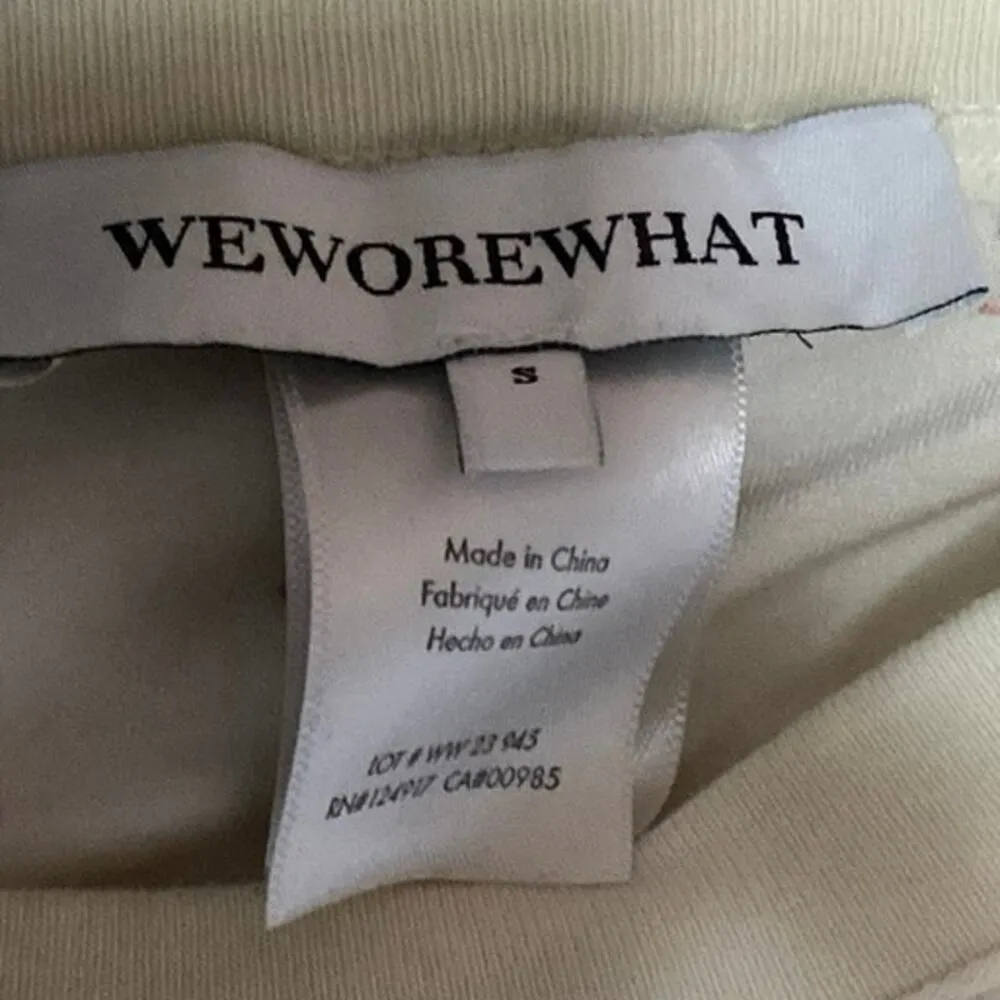 WeWoreWhat Women's Cream Floral Print Short Sleeve Baby Tee T-Shirt Top Size S - Image 4