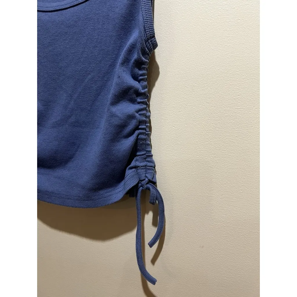 Shein Tank Crop Top Blue Ribbed ~ Size Small - Image 2