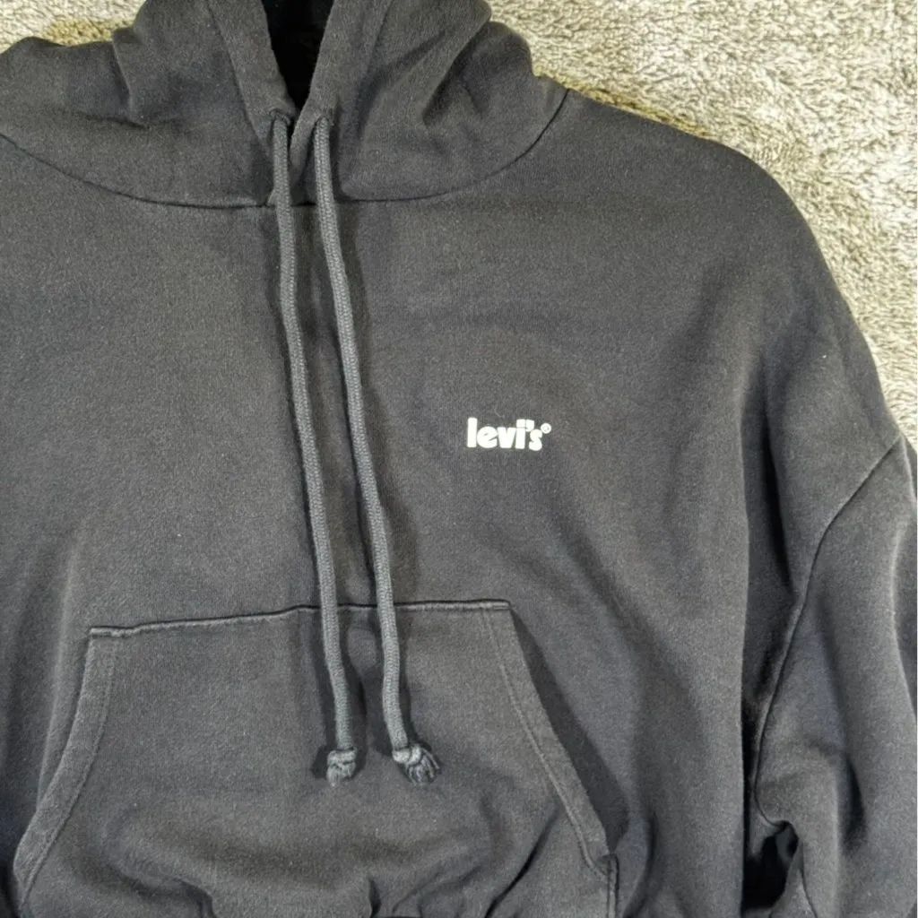 Levi's Cropped Women's Hoodie Sz Medium - Image 3