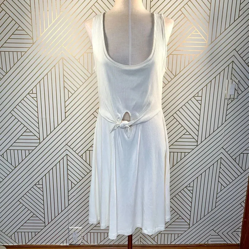 L*Space‎ Topanga Dress in Cream Ribbed Cutout - Image 3