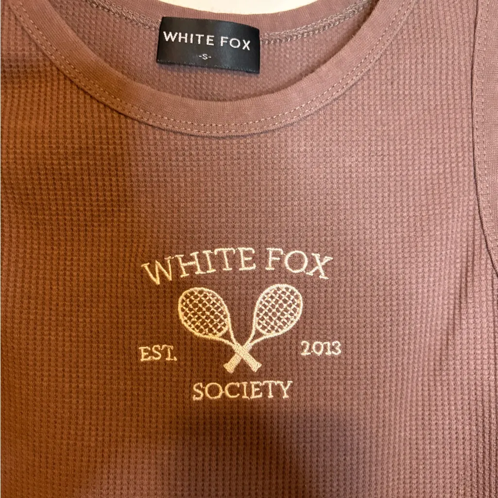 White Fox Boutique white fox crop top - Image 2